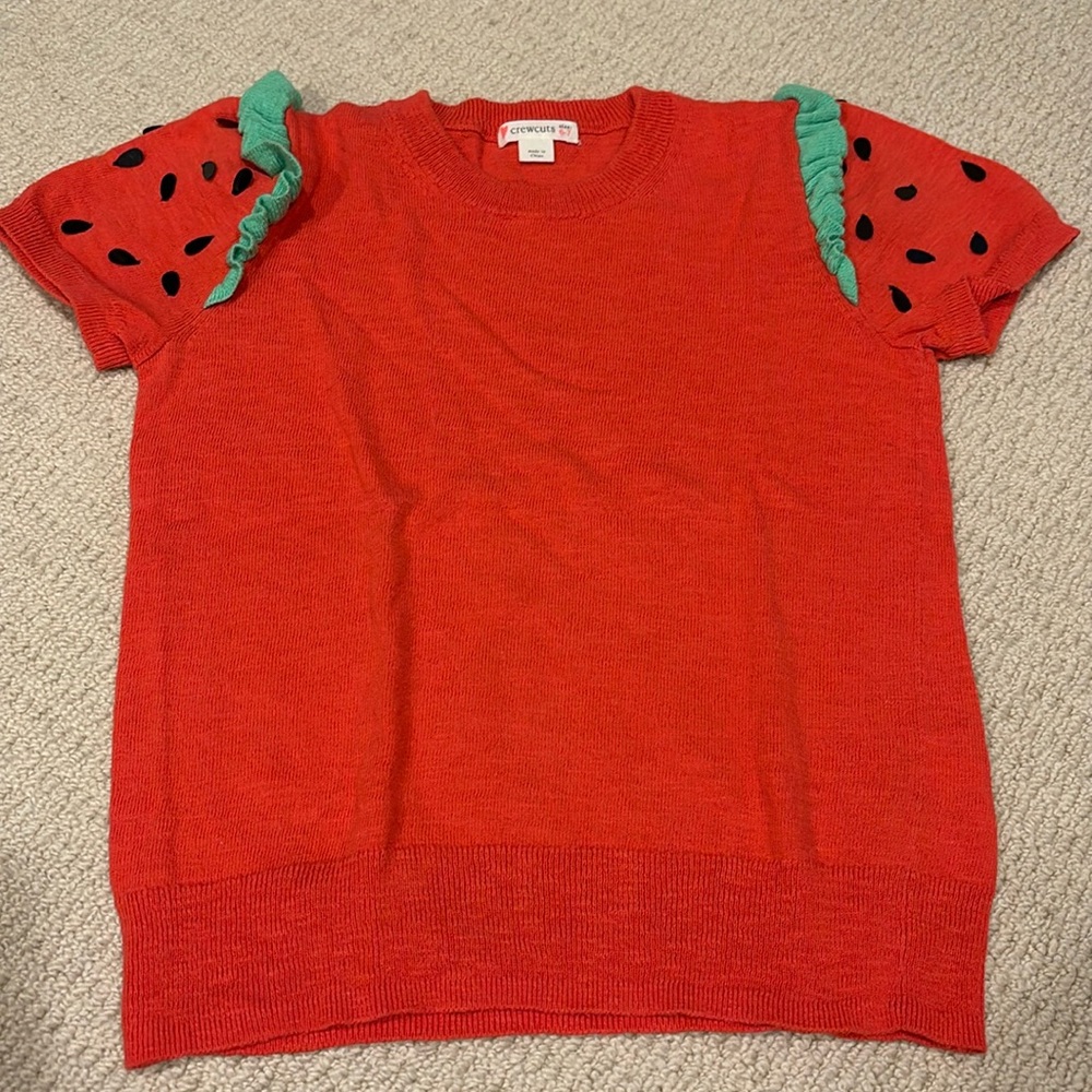 Crewcuts girls strawberry knit top